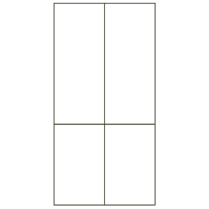 Pelipal Cassca Midischrank 60 x 33 x 121 cm mit 4 Drehtüren, Griff C1, PG2