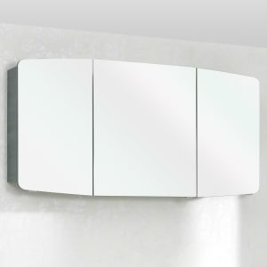 Pelipal Cassca Spiegelschrank 140 x 17 x 70 cm mit LED Beleuchtung und Aufsatzleuchte in Alu matt 60 cm