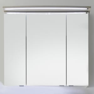 Pelipal Contea Spiegelschrank 80 x 16 x 73 cm mit LED Beleuchtung im Kranz