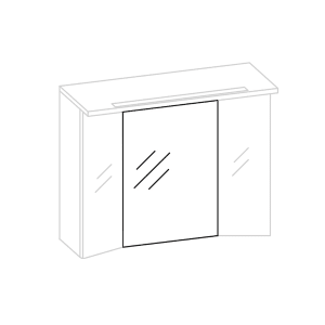 Pelipal Trentino 920 mittlere Tür zu Spiegelschrank 85.099041