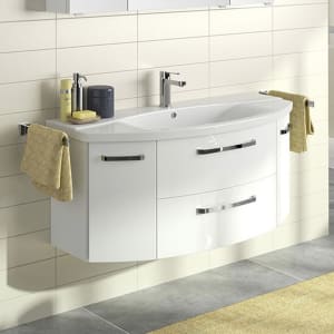 Pelipal Serie 4010 Waschtischunterschrank 116,3 cm mit 2 Drehtüren und 2 Auszügen