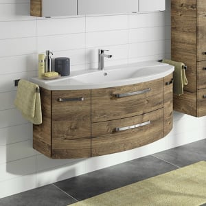 Pelipal Serie 4010 Waschtischunterschrank 116,3 cm mit 2 Drehtüren und 2 Auszügen