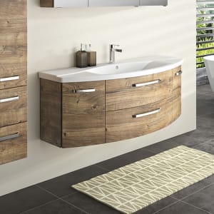 Pelipal Serie 4010 Waschtischunterschrank 140 cm mit 2 Drehtüren und 2 Auszügen