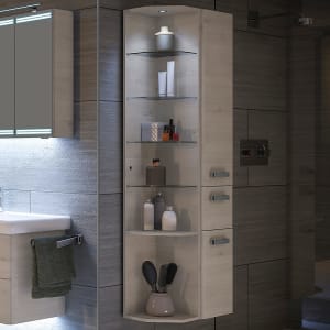 Pelipal Anschlussregal 29 x 30,7 x 168 cm, mit LED Beleuchtung, Variante links