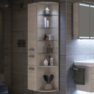 Pelipal Anschlussregal 29 x 30,7 x 168 cm, mit LED Beleuchtung, Variante rechts