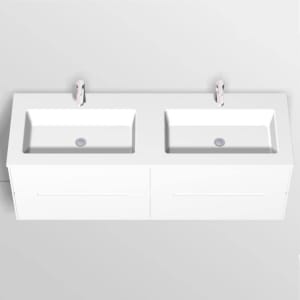 Pelipal Serie 6010 Mineralmarmor-Doppelwaschtisch 153 cm