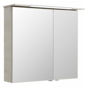 Pelipal Serie 6110 Spiegelschrank 80 cm inkl. LED-Beleuchtung im Kranz, Anschlag links