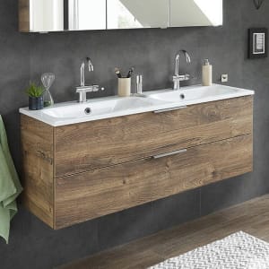 Pelipal Serie 6110 Glas-Doppelwaschtisch 121 cm