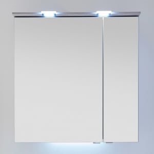 Pelipal Serie 6910 Spiegelschrank 60 cm große Tür links, LED-Beleuchtung im Kranz, Modul Position links außen