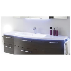Pelipal Serie 7005 Mineralmamor-Waschtisch 154,8 cm Ablage rechts, mit LED Zusatzbeleuchtung