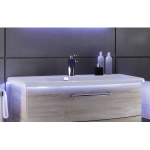 Pelipal Serie 7005 Mineralmarmorwaschtisch 84,5 cm mit LED Zusatzbeleuchtung