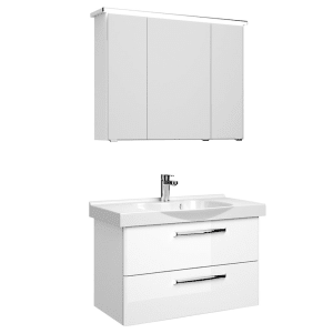 Pelipal Trentino Möbelkombination mit Keramikwaschtisch 92 cm, SPS mit LED Profil