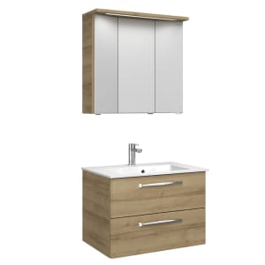 Pelipal Trentino Möbelkombination mit Mineralmarmorwaschtisch 77 cm, SPS 3D