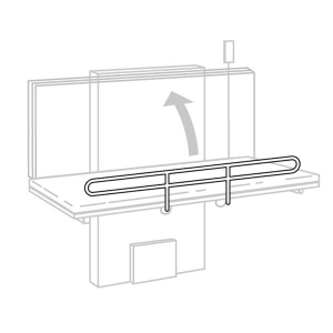 Pressalit Seitengitter für hochklappbare Wickeltische Länge von 90 - 140 cm