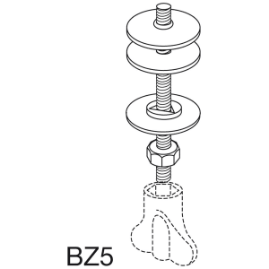 Pressalit Festscharnier BZ5 für WC-Sitz Calmo und T Soft