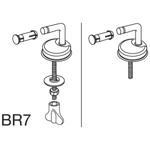 Pressalit Universal-Flex-Scharnier BR7 für WC-Sitz Objecta D