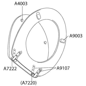 Pressalit Fahnenpaket A9107 für WC-Sitz Scandinavia