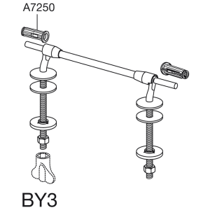 Pressalit Spezialscharnier BY3, fest