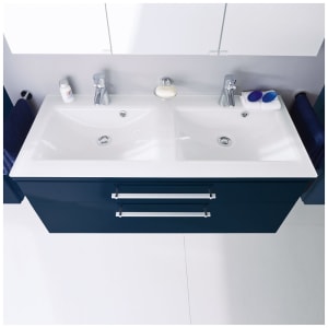 Puris Cool Line Waschtischunterschrank 120 x 47 x 52,4 cm für Doppelwaschtisch, Griff 295