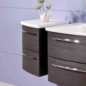 Puris Crescendo Unterschrank 40 x 42,5 x 51 cm, mit 2 Auszügen und evermite Ablageplatte