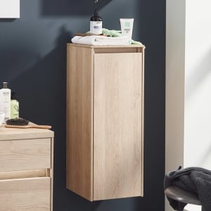 Puris Unique Highboard 32,2 x 84 cm mit 1 Tür grifflos, Anschlag rechts