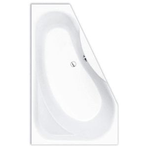 Repabad Tika Raumspar-Badewanne 165 x 95 cm mit Griff rund, Ausführung rechts