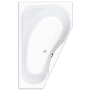 Repabad Tika Raumspar-Badewanne 175 x 110 cm mit Rückentherapie, Ausführung links