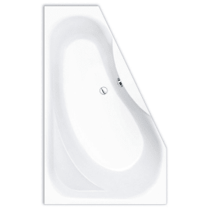 Repabad Tika Raumspar-Badewanne 175 x 110 cm mit Rückentherapie, Ausführung rechts