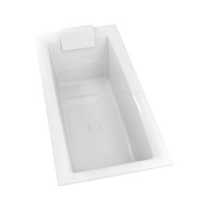 Riho Still Square Rechteck-Badewanne 170 x 75 cm mit Riho Fall, LED-Beleuchtung, Kopfstütze links