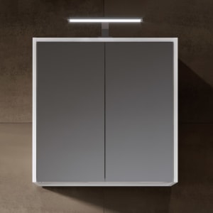 Riho Porto Spiegelschrank mit LED Aufsatzleuchte 60 x 60