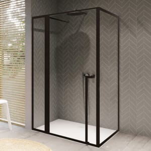 Riho Lucid Pendeltür Eckeinstieg mit Festteil und Seitenwand GD203 120 x 100 cm