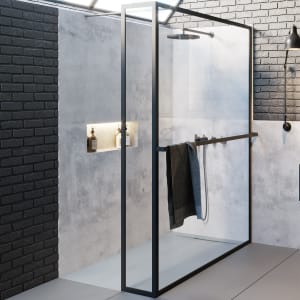 Riho Lucid Walk-In Duschwand mit Festteil GD402 120 cm