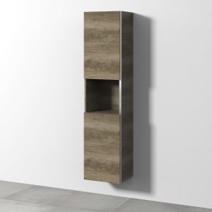 Sanipa 3way Hochschrank 40 cm, 1 offenes Fach, 2 Türen mit Türanschlag links