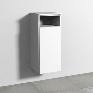 Sanipa 3way Mittelschrank 35 cm, 1 Tür mit Anschlag rechts, 1 offenes Fach, mit Griff-Leiste