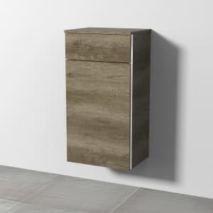 Sanipa 3way Mittelschrank 45 cm, 1 Auszug, 1 Wäschekorbklappe, mit Griff-Leiste