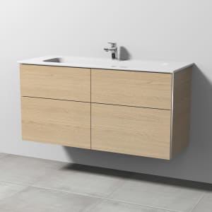 Sanipa 3way Kombination mit Keramikwaschtisch Design 120 cm, 4 Auszüge mit Griff-Leiste