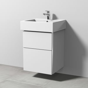 Sanipa 3way Waschtischunterbau für Keramik-Waschtisch Vero 50 cm, 2 Auszüge mit Griffleisten