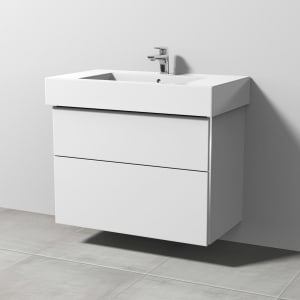 Sanipa 3way Waschtischunterbau für Keramik-Waschtisch Vero 85 cm, 2 Auszüge mit Griffleisten