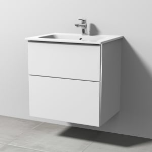 Sanipa 3way Waschtischunterbau für Keramik-Waschtisch ME by Starck 63 cm, 2 Auszüge mit Griffleisten