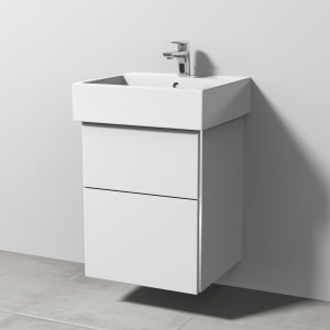 Sanipa 3way Waschtischunterbau für Keramik-Waschtisch Vero Air 50 cm, 2 Auszüge mit Griffleisten