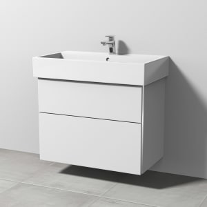 Sanipa 3way Waschtischunterbau für Keramik-Waschtisch Vero Air 80 cm, 2 Auszüge mit Griffleisten