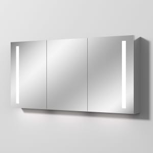 Sanipa Reflection Aluminium-Spiegelschrank ALEX 150 mit LED-Beleuchtung, Mitteltür Rechts
