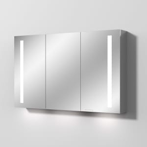 Sanipa Reflection Aluminium-Spiegelschrank ALEX 120 mit LED-Beleuchtung, Mitteltür Rechts, mit Lichtsteuerung
