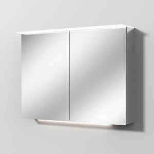Sanipa Reflection Aluminium-Spiegelschrank ANNY 100 mit LED-Lichtsegel