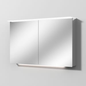 Sanipa Reflection Aluminium-Spiegelschrank ANNY 120 mit LED-Lichtsegel