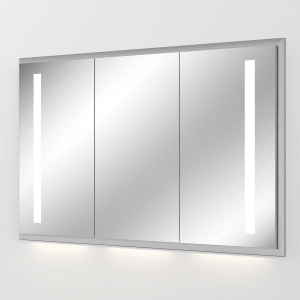 Sanipa Reflection Aluminium-Wandeinbau-Spiegelschrank WILMA 125 mit LED-Beleuchtung