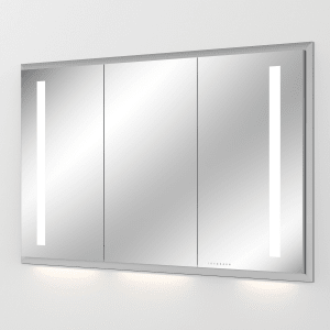 Sanipa Reflection Aluminium-Wandeinbau-Spiegelschrank WILMA 125 mit LED-Beleuchtung