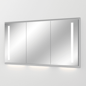 Sanipa Reflection Aluminium-Wandeinbau-Spiegelschrank WILMA 155 mit LED-Beleuchtung
