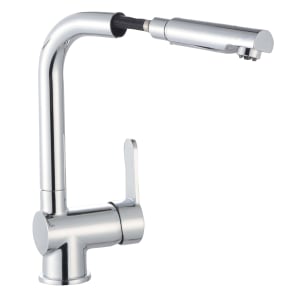 Schütte LONDON Einhebel Niederdruck Spültischarmatur mit herausziehbarem Auslauf, Höhe 29,8 cm