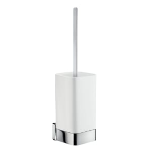 Smedbo Ice Toilettenbürstengarnitur, Behälter aus Porzellan, eckig